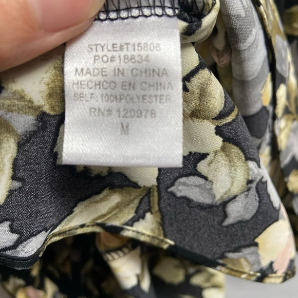 Entro floral off the shoulder smock  ruffles sleeves Sz M - Picture 7 of 10